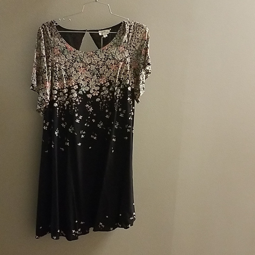 Black floral dress